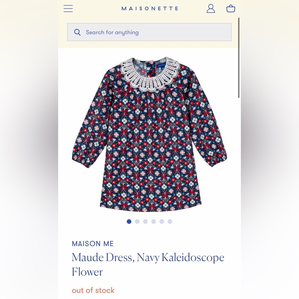 Maison Me Navy Kaleidoscope Flower Dress
